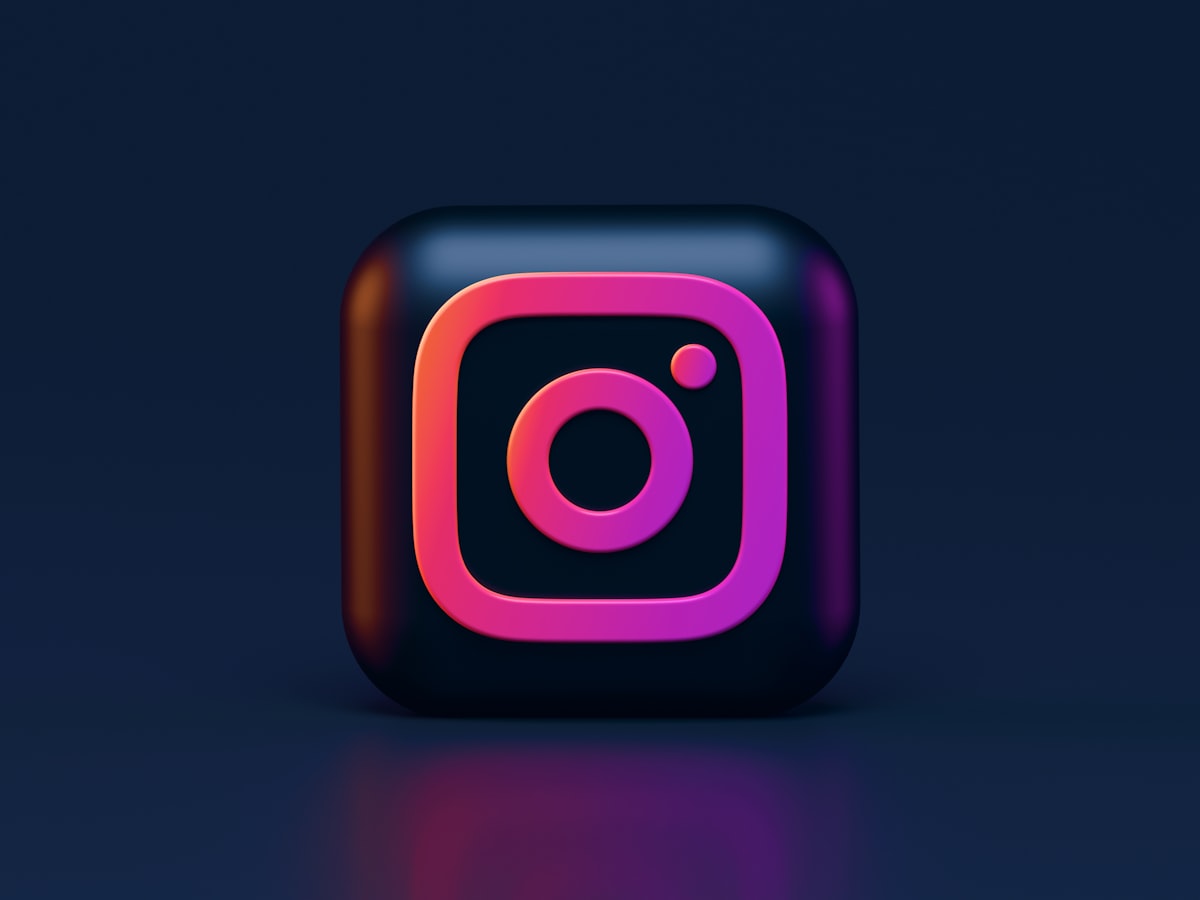3D Instagram logo icon