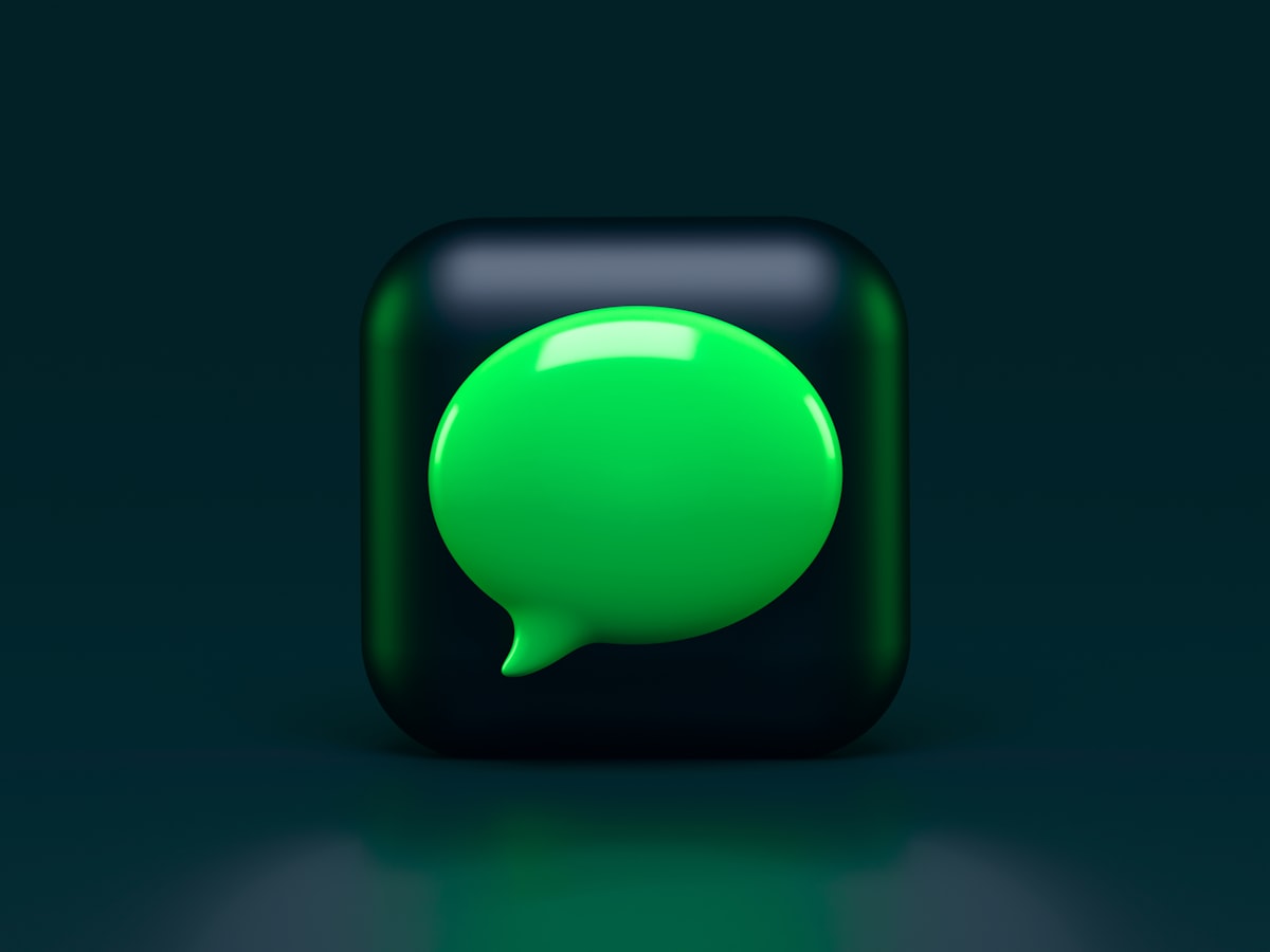 3D chat bubble icon