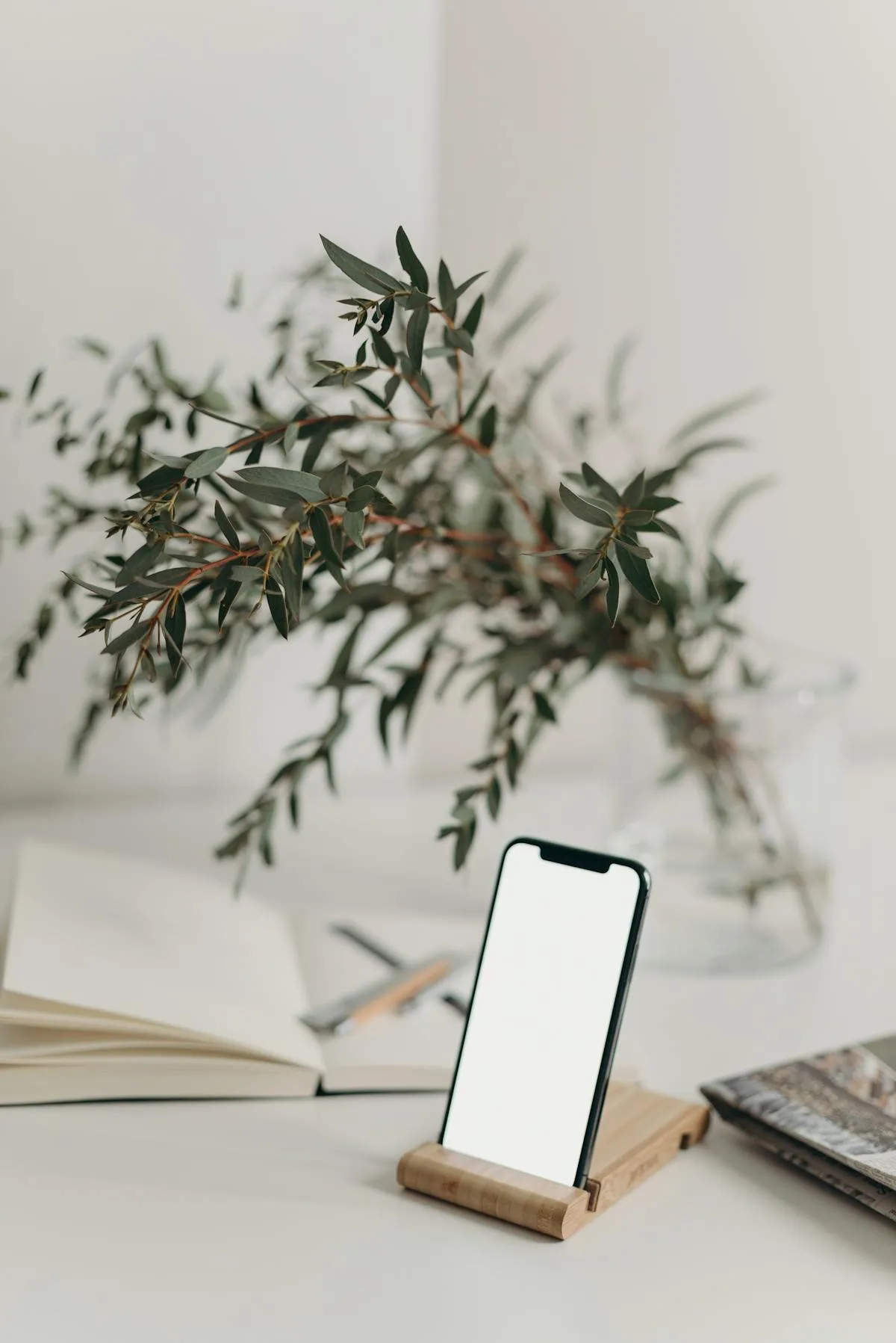 Typing a bio on a smartphone